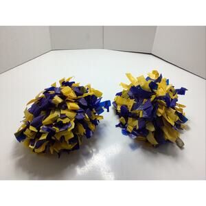 Official Youth Cheerleader Pom Poms Blue & Gold 5" Strands